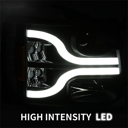 Solid Spare For 2007-2013 Chevy Silverado 1500 2500 3500 HD Projector Headlights Lamp LED