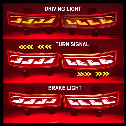 Red Lens Rear Bumper Reflector Fog Light LED Brake Lamp For Honda CRV 2020-2022