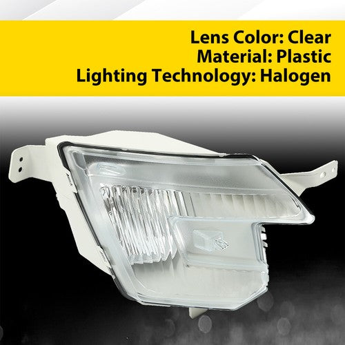 Solid Spare Halogen Fog Light Lamp For 2016-2019 Ford Explorer Driver & Passenger side