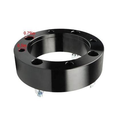 Solid Spare 4pcs 4x156 Wheel Spacers 2" 131mm M12x1.5 For 2013-2020 Polaris Ranger Black