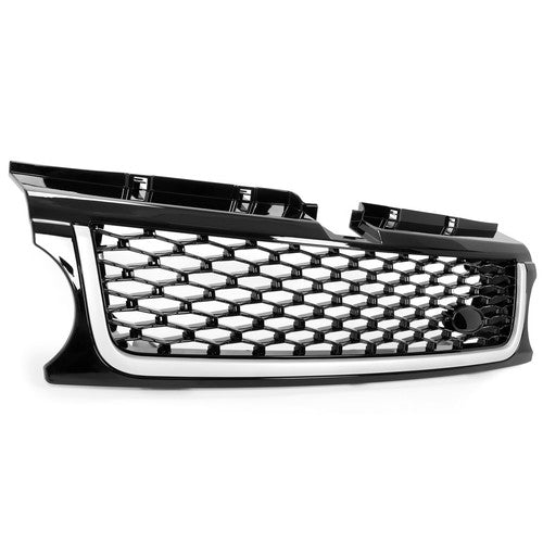 Solid Spare For 2010-2013 Land Rover Range Rover Sport Upper Bumper Diamond Mesh Grille
