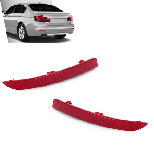 Solid Spare Fit For 2014-2016 BMW F10 5-Series 528i 535i 550i Rear Bumper Reflector Lens