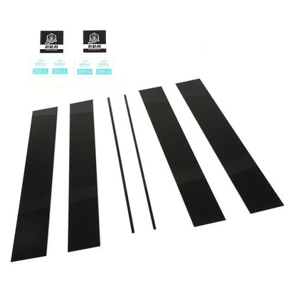 Solid Spare Fit For 05-10 Honda Odyssey Door Window Panel Trim Pillar Posts Cover Black