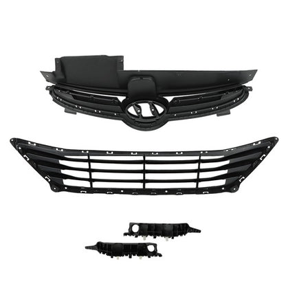 Solid Spare Brand New For Hyundai Elantra 14-16 Front Upper Grill Lower Grill Bumper Bracket