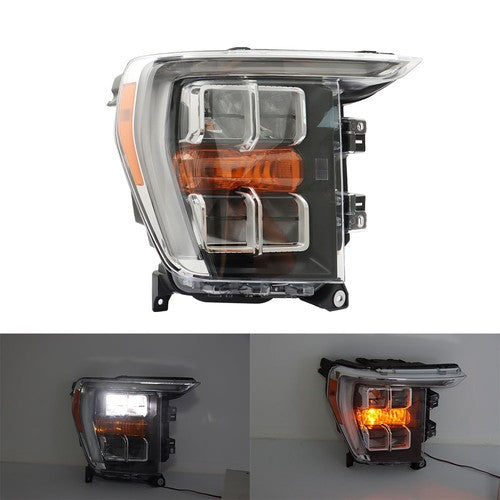 Solid Spare LED Housing Fit For 2021-2022 Ford F150 pickup Left+Right Headlights Replacement