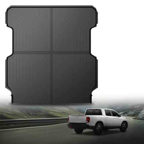 Solid Spare Fit For 17-24 Honda Ridgeline 5.3FT All Weather TPE Truck Bed Mat Protection