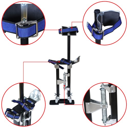 Solid Spare 15" - 23" Adjustable Height Stilts Aluminum Drywall Tool For Painter Taping