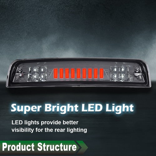 Solid Spare Fit For 2009-2017 RAM 1500 2500 3500 3D LED Truck Tail Brake Light Cargo Lamp
