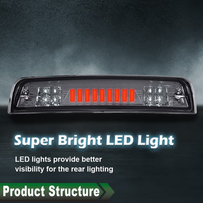 Solid Spare Fit For 2009-2017 RAM 1500 2500 3500 3D LED Truck Tail Brake Light Cargo Lamp