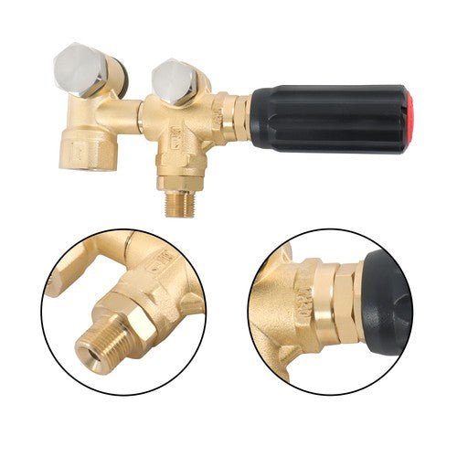 Solid Spare 3650PSI 5.5 GPM 3/8 Unloader with Mounting Bolt Set for Pressure Pump RR, RK, XM