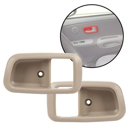 Solid Spare Front Left & Right Inner Door Handle Trim Beige Fit For 2000-2006 Toyota Tundra