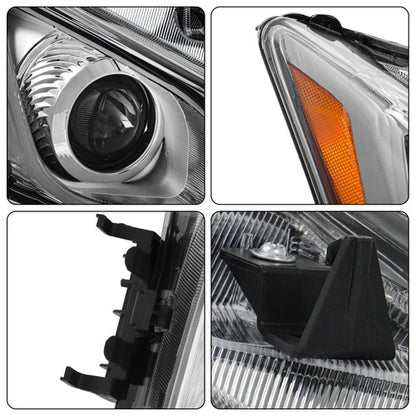 Solid Spare For Nissan Maxima 2009-2014 Chrome Halogen RH+LH Headlights Assembly Projector