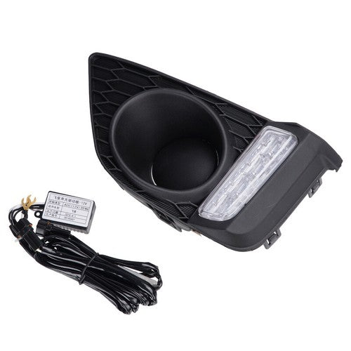 For 2015-2017 Honda Fit Jazz LED DRL Driving Fog Lights Lamps&Upper Grille Grill
