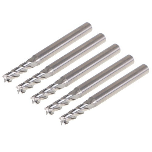 Solid Spare 5 Pcs 3/16" 2 Flute Carbide End Mill 5/8" Length Of Cut 2" Overall Length