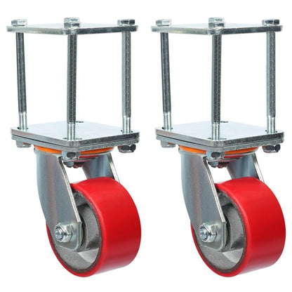 Solid Spare Hitch Mount Skid Wheel for RV Trailer 5th Wheel 2.5" or 3" Receivers Zinc-Plated