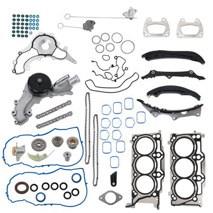 Solid Spare Head Gasket Set Timing Chain Kit Water Pump Fit For 11-14 chrysler 200/300 3.6L