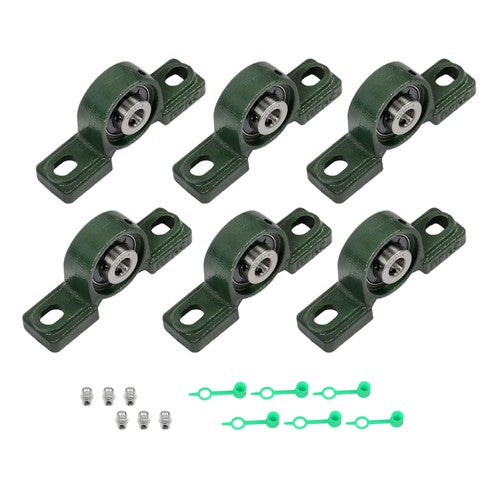 Solid Spare 6PCS UCP201-8 Pillow Block Bearing 1/2" Bore 2-Bolt Self-Aligning Solid Base