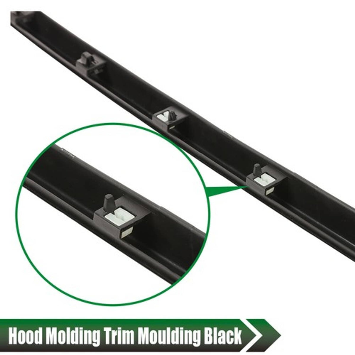 Solid Spare Fit For 2007-2015 Mini Cooper R55 R56 R58 R59 Black Grille Hood Molding Trim