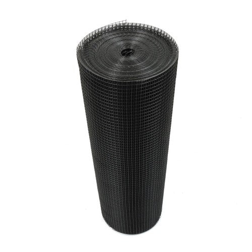 Solid Spare 1/2 inch 36x100 19 Gauge Black Vinyl Coated Hardware Cloth - Coated Wire Mesh