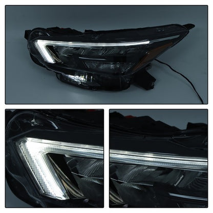 Solid Spare Chrome For Nissan Versa 2020-2021 LH/Driver Headlight Headlamp Clear Lens LED