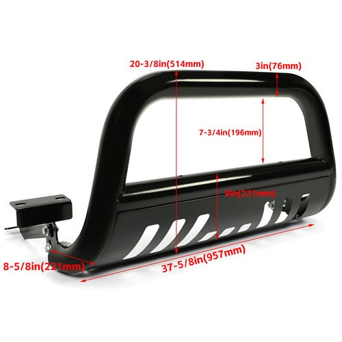 Solid Spare For 2009-2023 Dodge Ram 1500 Brush Bull Bar Push Front Bumper Grille Guard