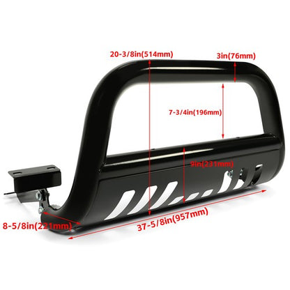 Solid Spare For 2009-2023 Dodge Ram 1500 Brush Bull Bar Push Front Bumper Grille Guard