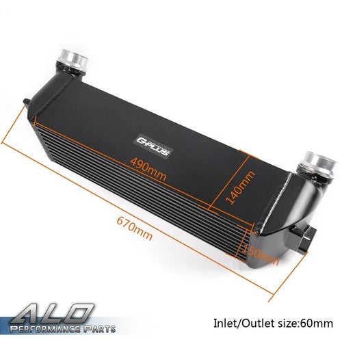Solid Spare Front Mount Intercooler Black Fit For BMW 2012-Up M2/328i/335i/428i/435i