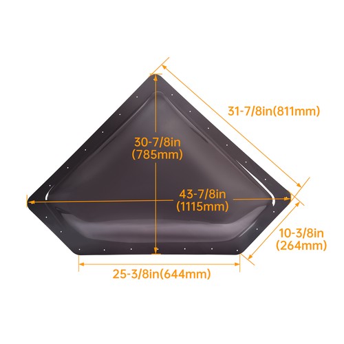 Solid Spare Tinted RV Skylight Cover For Travel Trailer RV Camper Truck # 12112