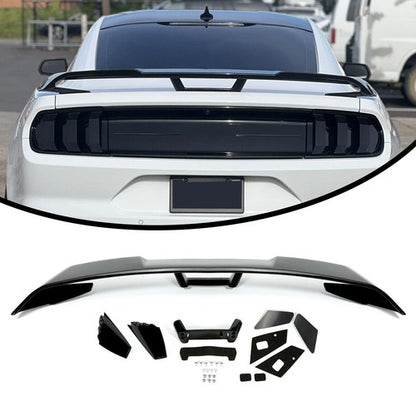 Solid Spare Glossy Black Rear Trunk Spoiler Wing GT-Style For Ford Mustang S550 2015-2022