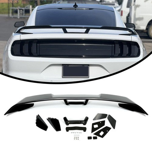 Solid Spare Glossy Black Rear Trunk Spoiler Wing GT-Style For Ford Mustang S550 2015-2022