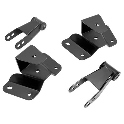 Solid Spare 4" Drop Kit Leveling Lowering Shackles Hangers For 1973-1996 Ford F150 F100