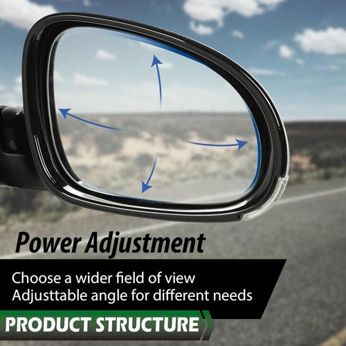 Solid Spare Power Mirror Fit For 2005-2010 Volkswagen Jetta Right Side With Puddle Light