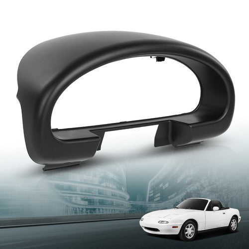 Solid Spare Fit For 1990-1993 Mazda Miata Gauge Hood Cover Instrument Cluster Bezel Black