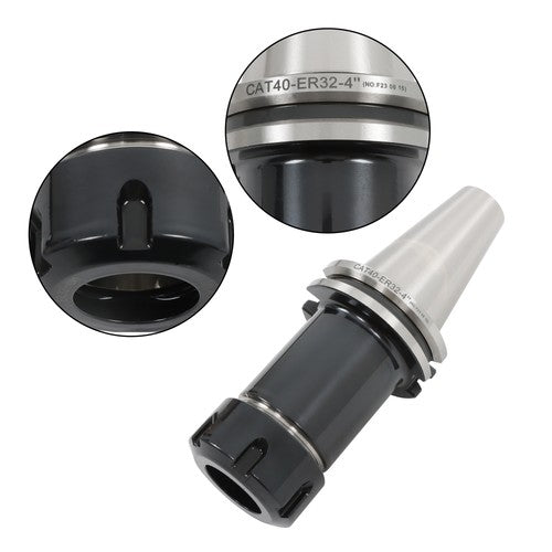Solid Spare CAT40-ER32-4 Precision Collet Chuck Tool Holder CNC mill 3pcs