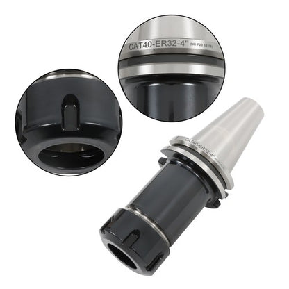 Solid Spare CAT40-ER32-4 Precision Collet Chuck Tool Holder CNC mill 3pcs