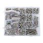 Solid Spare 1640PCS M4 M5 M6 Heavy Duty Bolts and Nuts Flat & Lock Washers Assortment Kit