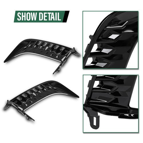 Solid Spare Front Bumper Trim W/o Sensor Hole Fit For 2025 Toyota Camry SE Sedan Left+Right