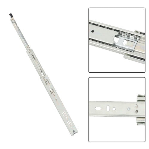 Solid Spare 1 Pair Locking Drawer Slides 18" Full Extension & Lock 150 lb Load Capacity