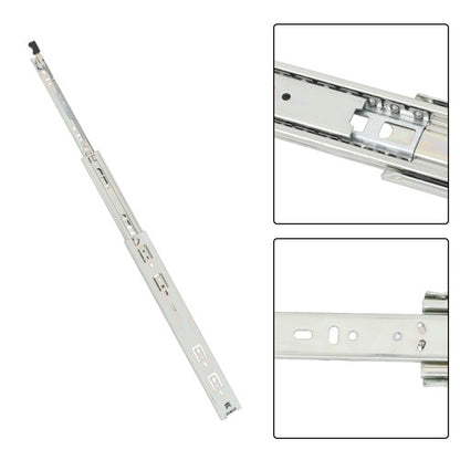 Solid Spare 1 Pair Locking Drawer Slides 18" Full Extension & Lock 150 lb Load Capacity