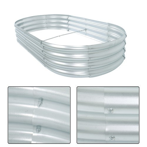 Solid Spare 2 Pcs 6x3x1ft Galvanized Raised Garden Bed Kit Large Metal Planter Box Outdoor