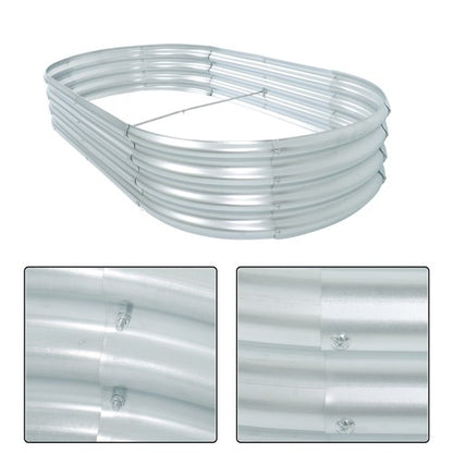 Solid Spare 2 Pcs 6x3x1ft Galvanized Raised Garden Bed Kit Large Metal Planter Box Outdoor