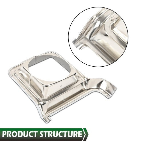Solid Spare Fit For 1973-1978 Chevy GMC C/K Pickup Truck Silver Headlight Trim Bezel Pair