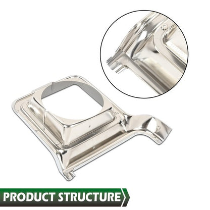Solid Spare Fit For 1973-1978 Chevy GMC C/K Pickup Truck Silver Headlight Trim Bezel Pair