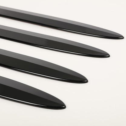 Solid Spare 4pcs Body Side Molding Trim Black Fit For 19-22 Chevy Silverado 1500 Crew Cab