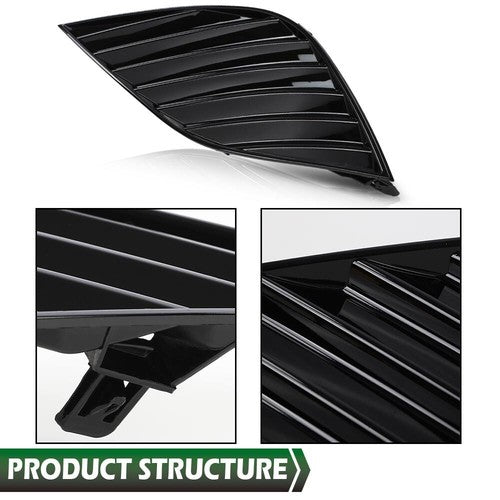 Solid Spare Fit For 18-20 Toyota Camry Front Bumper Fog Light Cover Left+Right Side