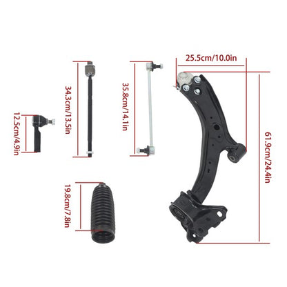 Solid Spare Fit For Honda CR-V K620500 2007-2011 Steel Control Arm Front Outer Tie Rod Ends