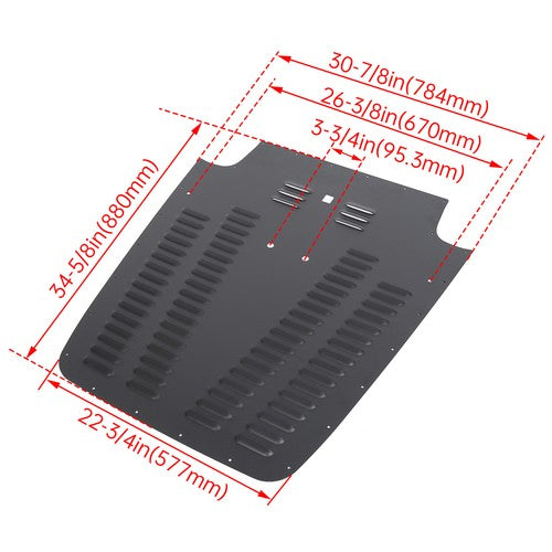 Solid Spare Vented Hood Louver Black For Jeep Wrangler TJ / LJ 2003 2004 2005 2006