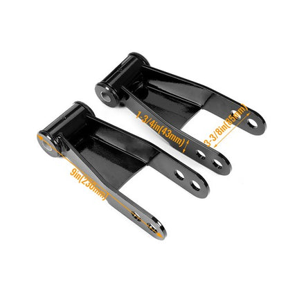 Solid Spare 4'' Drop Kit Shackles&Hangers For 99-2005 2006 Chevy Silverado/GMC Sierra 1500