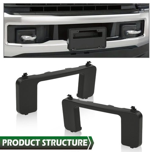 Solid Spare Fit For 2017-2022 Ford Super Duty XL XLT Front Bumper Tow Hook Bolt Cover Cap