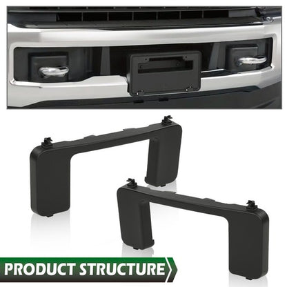 Solid Spare Fit For 2017-2022 Ford Super Duty XL XLT Front Bumper Tow Hook Bolt Cover Cap